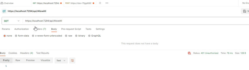 OKTA unauthorize response